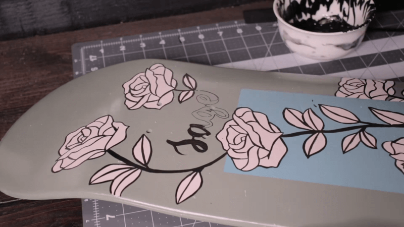 pink rose art design