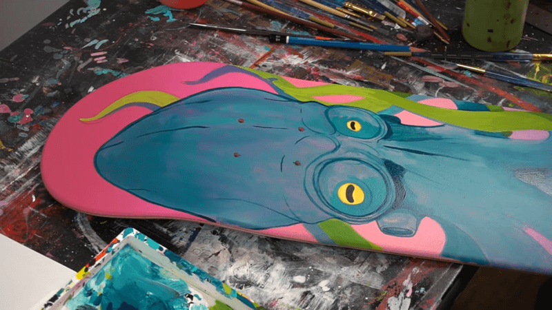 octopus skateboard design